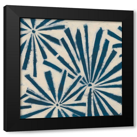 Indigo Signals V Black Modern Wood Framed Art Print with Double Matting by Vess, June Erica