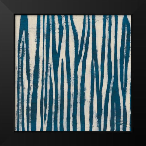 Indigo Signals VI Black Modern Wood Framed Art Print by Vess, June Erica