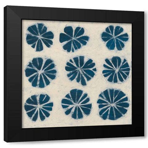 Indigo Signals IX Black Modern Wood Framed Art Print by Vess, June Erica