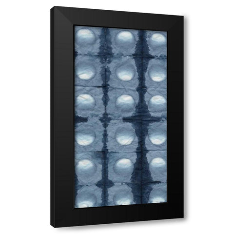 Shibori I Black Modern Wood Framed Art Print with Double Matting by Zarris, Chariklia