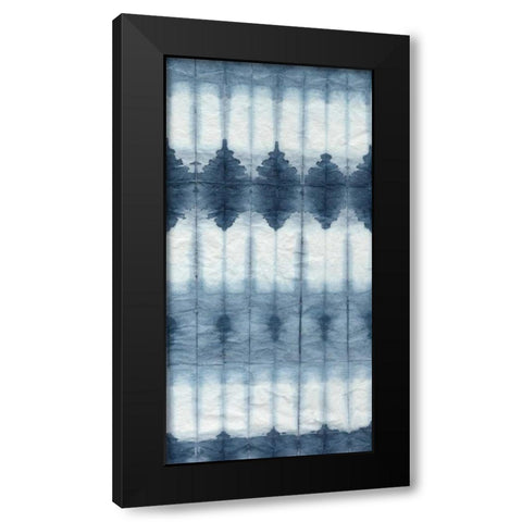 Shibori II Black Modern Wood Framed Art Print with Double Matting by Zarris, Chariklia