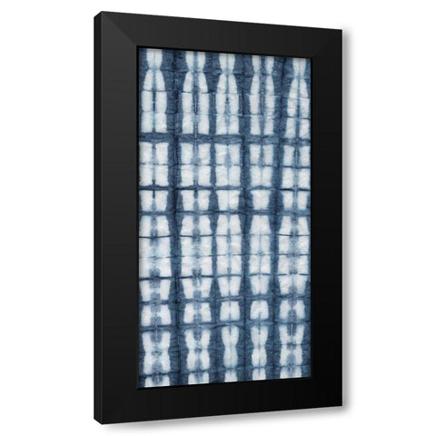 Shibori III Black Modern Wood Framed Art Print with Double Matting by Zarris, Chariklia