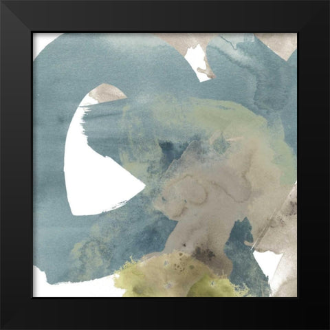 Agate Gesture I Black Modern Wood Framed Art Print by Vess, June Erica