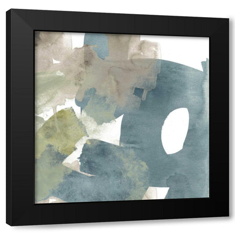 Agate Gesture II Black Modern Wood Framed Art Print by Vess, June Erica