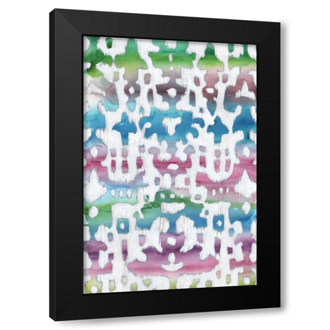 Watercolor Ikat I Black Modern Wood Framed Art Print with Double Matting by Zarris, Chariklia