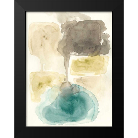Liquid Stone II Black Modern Wood Framed Art Print by Vess, June Erica