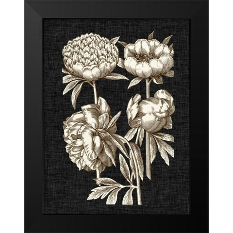 Dramatic Chintz II Black Modern Wood Framed Art Print by Vision Studio