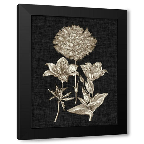 Dramatic Chintz IV Black Modern Wood Framed Art Print with Double Matting by Vision Studio