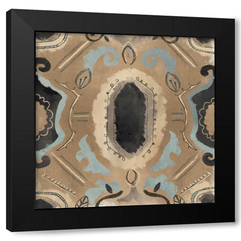 Offset Textile II Black Modern Wood Framed Art Print with Double Matting by Vess, June Erica