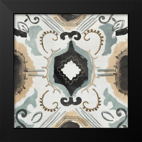 Offset Textile III Black Modern Wood Framed Art Print by Vess, June Erica