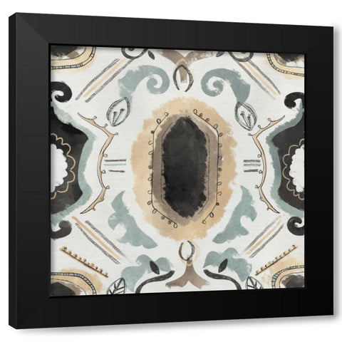 Offset Textile IV Black Modern Wood Framed Art Print with Double Matting by Vess, June Erica
