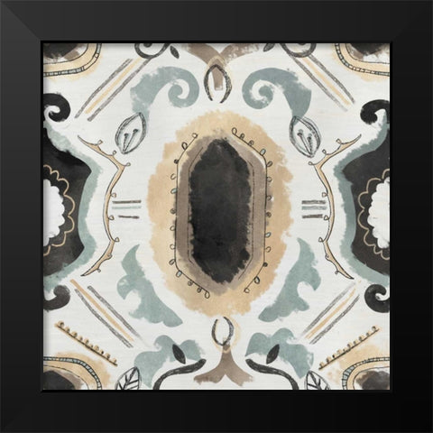 Offset Textile IV Black Modern Wood Framed Art Print by Vess, June Erica