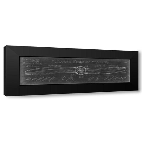 Propeller Diagram Black Modern Wood Framed Art Print by Harper, Ethan