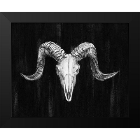 Rustic Ram Mount I Black Modern Wood Framed Art Print by Harper, Ethan