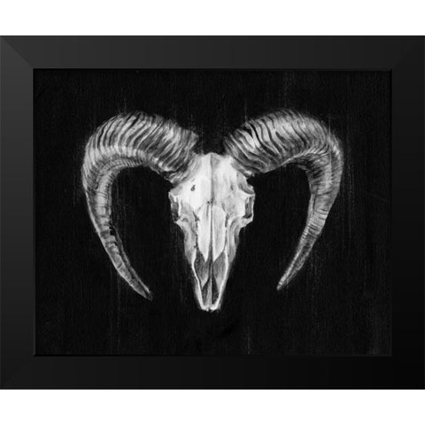 Rustic Ram Mount II Black Modern Wood Framed Art Print by Harper, Ethan