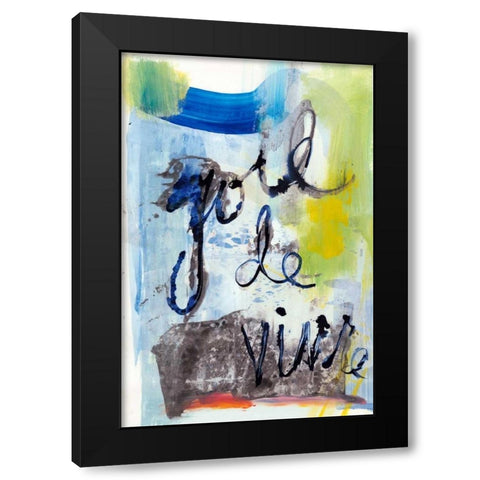 Joie Je Vivre Black Modern Wood Framed Art Print with Double Matting by Fuchs, Jodi