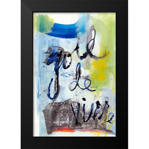 Joie Je Vivre Black Modern Wood Framed Art Print by Fuchs, Jodi