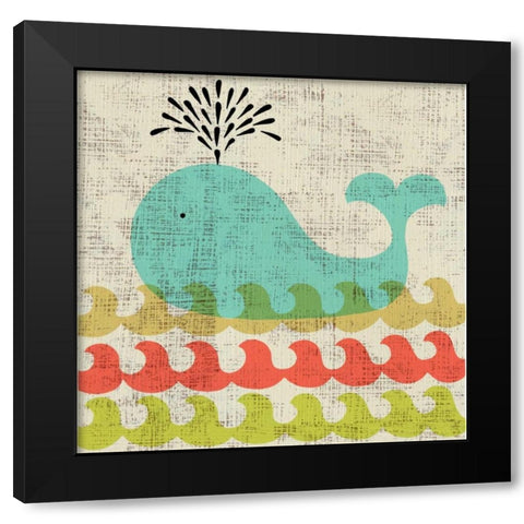 Adas Whale Black Modern Wood Framed Art Print by Zarris, Chariklia