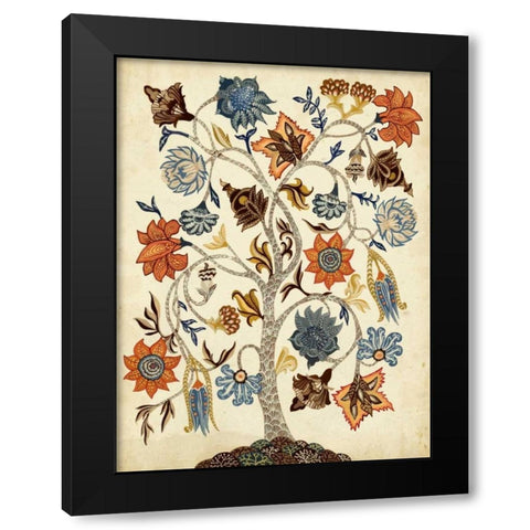 Vintage Tree of Life Black Modern Wood Framed Art Print with Double Matting by McCavitt, Naomi