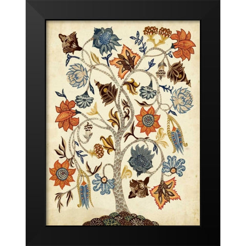 Vintage Tree of Life Black Modern Wood Framed Art Print by McCavitt, Naomi