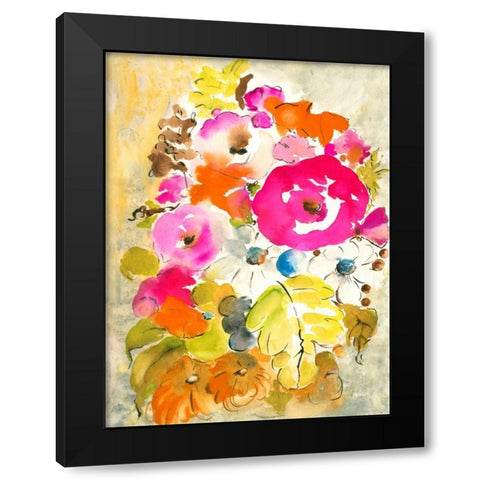 Flower Array II Black Modern Wood Framed Art Print by Minasian, Julia