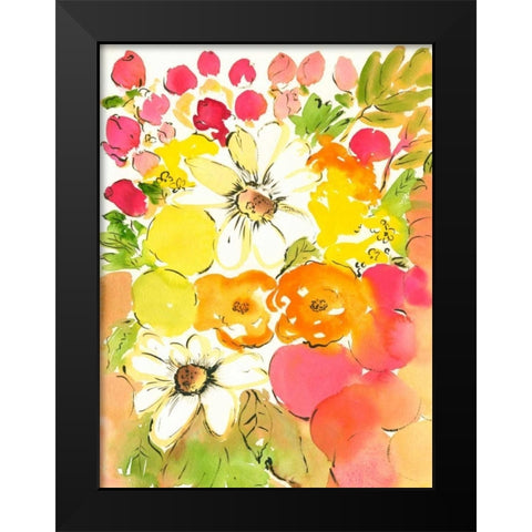 Flower Array III Black Modern Wood Framed Art Print by Minasian, Julia
