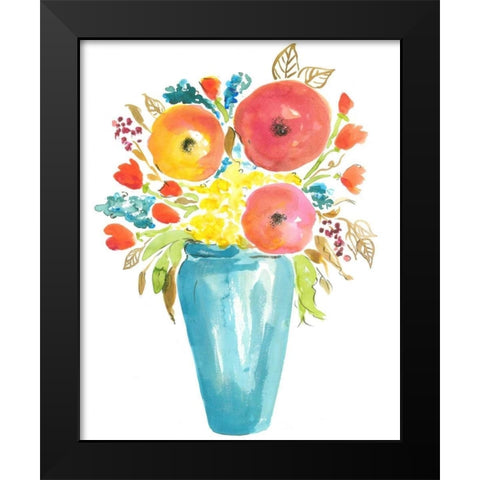 Flower Vase II Black Modern Wood Framed Art Print by Minasian, Julia