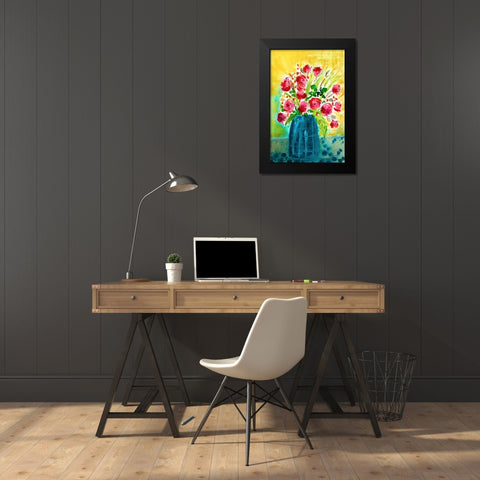 Bright Arrangement I Black Modern Wood Framed Art Print by Minasian, Julia