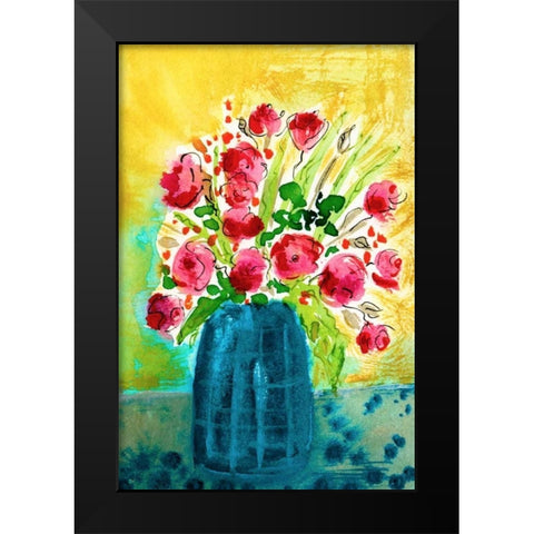 Bright Arrangement I Black Modern Wood Framed Art Print by Minasian, Julia