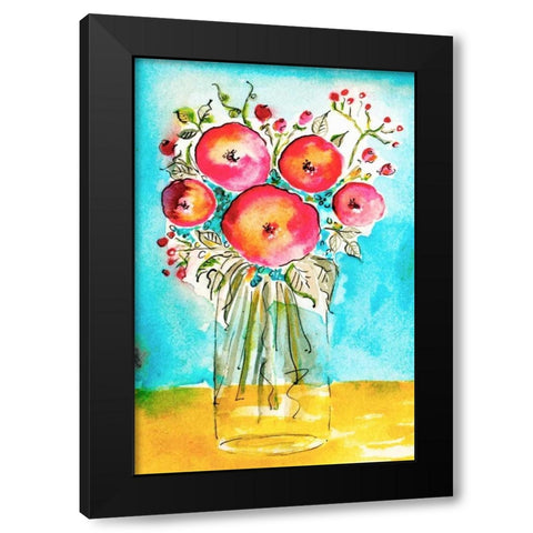 Bright Arrangement II Black Modern Wood Framed Art Print by Minasian, Julia