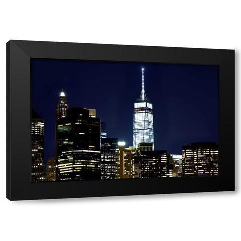 New York at Night VI Black Modern Wood Framed Art Print by McLoughlin, James
