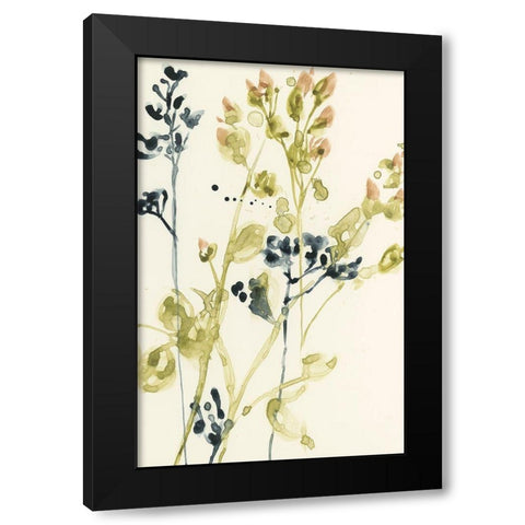 Blush Buds I Black Modern Wood Framed Art Print by Goldberger, Jennifer