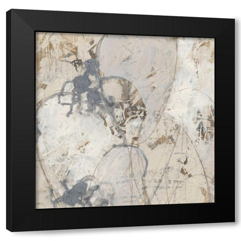 Impasto Gesture II Black Modern Wood Framed Art Print by Vess, June Erica