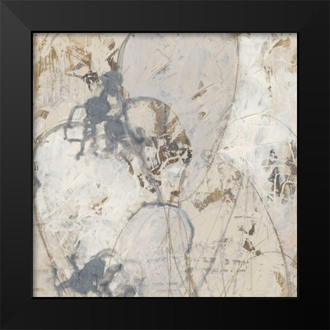 Impasto Gesture II Black Modern Wood Framed Art Print by Vess, June Erica