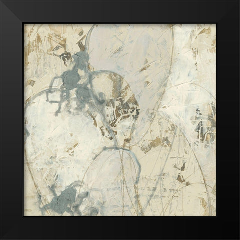 Impasto Gesture II Black Modern Wood Framed Art Print by Vess, June Erica