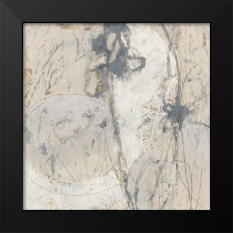 Impasto Gesture III Black Modern Wood Framed Art Print by Vess, June Erica