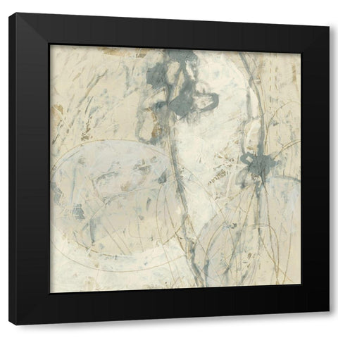 Impasto Gesture III Black Modern Wood Framed Art Print by Vess, June Erica