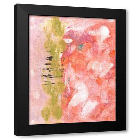 Rosy Composition II Black Modern Wood Framed Art Print with Double Matting by McCavitt, Naomi