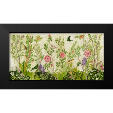 Flora Fresco Black Modern Wood Framed Art Print by McCavitt, Naomi