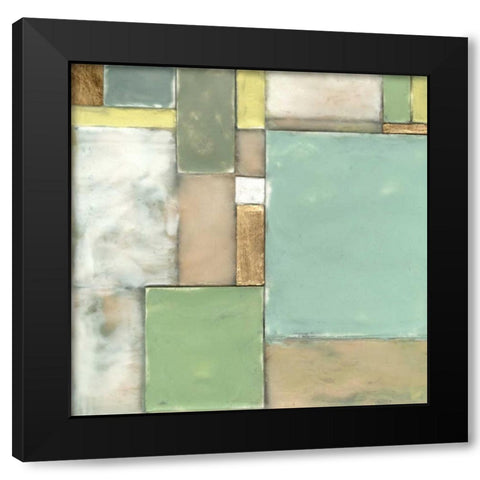 Modular Blocks I Black Modern Wood Framed Art Print by Goldberger, Jennifer
