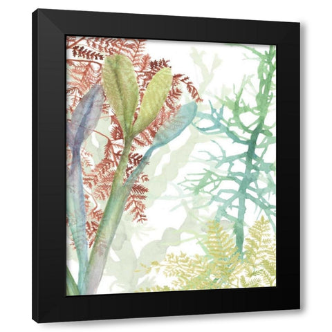 Woven Seaplants II Black Modern Wood Framed Art Print with Double Matting by McCavitt, Naomi