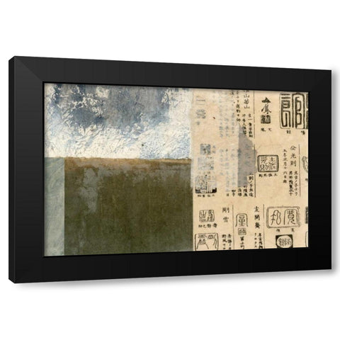 Modern Collage V Black Modern Wood Framed Art Print with Double Matting by Ray, Elena