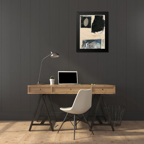Modern Leaf I Black Modern Wood Framed Art Print by Ray, Elena