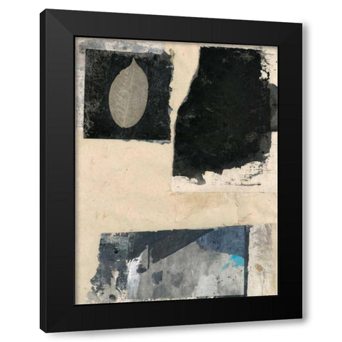Modern Leaf I Black Modern Wood Framed Art Print by Ray, Elena
