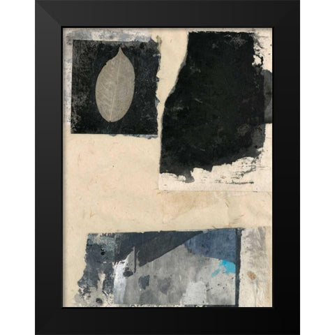 Modern Leaf I Black Modern Wood Framed Art Print by Ray, Elena
