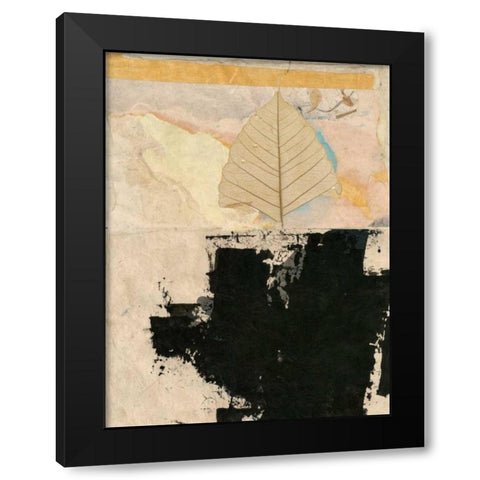 Modern Leaf II Black Modern Wood Framed Art Print by Ray, Elena