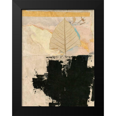 Modern Leaf II Black Modern Wood Framed Art Print by Ray, Elena
