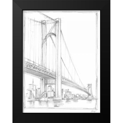 Suspension Bridge Study I Black Modern Wood Framed Art Print by Harper, Ethan
