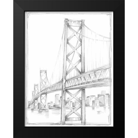 Suspension Bridge Study II Black Modern Wood Framed Art Print by Harper, Ethan