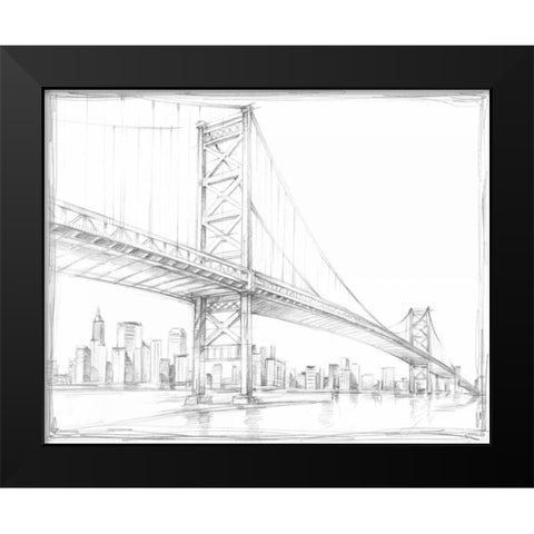 Suspension Bridge Study III Black Modern Wood Framed Art Print by Harper, Ethan
